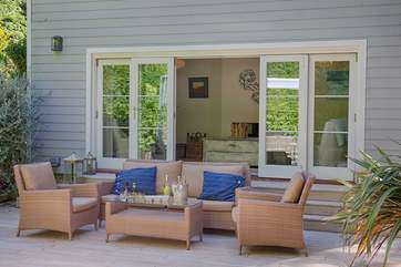If the sun is shining a little too warm for your liking, relax in the shade with a cold drink.