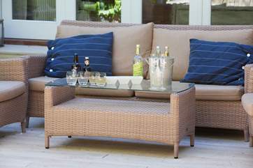 With your favourite drink on ice, enjoy a chilled glass of something naughty in the garden.