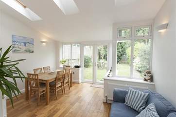 Access from dining room out to enclosed garden