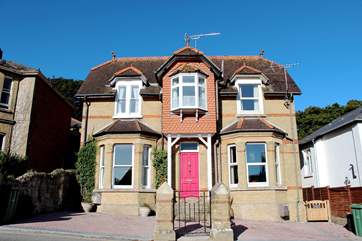 The Red House with parking at the front
