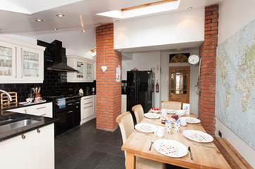 The fabulous kitchen at Rose Villa has a delightful charm, bringing the home to life
