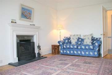 Enjoy snuggling by the open fire