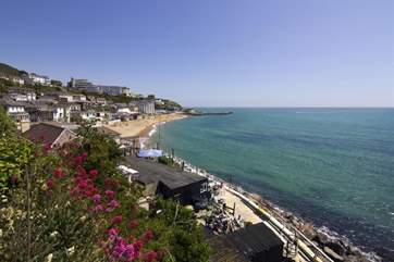 The main seaside town of Ventnor is a lovely twenty minute coastal walk away