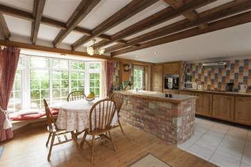 Traditional farm cottage kitchen and dining room