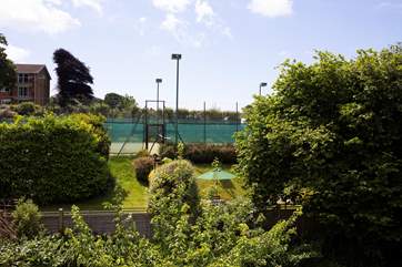 There are lovely leafy views to the rear of the property.