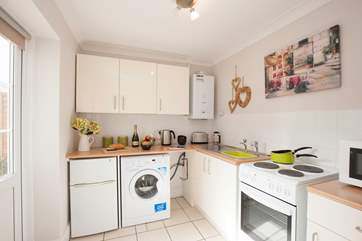 Dinner for two can be rustled up in the well equipped kitchen