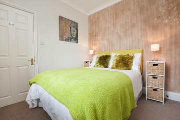 The master bedroom is beautifully decorated