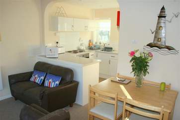 Lovely and sunny all day in this open plan living space