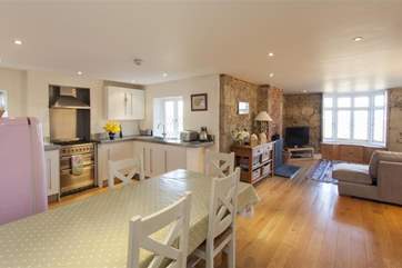 Large open plan kitchen, dining and living room in the main house