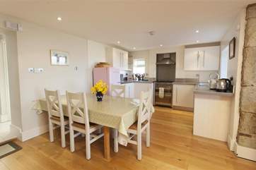 Dining area and kitchen