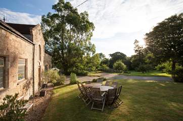 Enjoy a chilled drink in the garden as the sun sets after a lovely day.