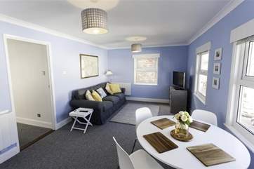 The living and dining area.