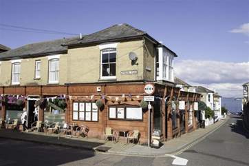 The cafe opposite and the nearby sea views.