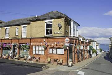 The cafe opposite and the nearby sea views.