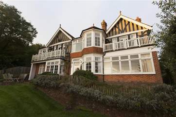 The impressive rear of the property.