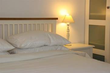 The small lamp in the master bedroom.