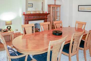 One of the dining areas for up to 8 people