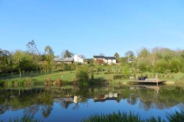 Looking back at Beer Cottage across the spectacular grounds.