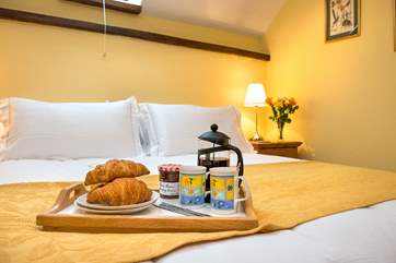 The most luxurious bed awaits you in the master bedroom.