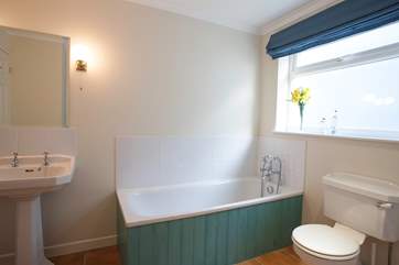 One of the three clean, modern bathrooms.