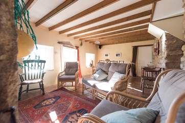 The living area is open plan.