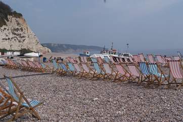 The beach at Beer has such character and the fishing boats still land fish here for the stall beside the beach.