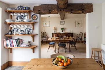 This large sociable kitchen/dining room is ideal for holiday time together.