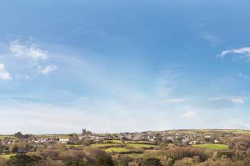 The view from the top of the Owners' garden shows you the location of the barn in relation to the village of Constantine.