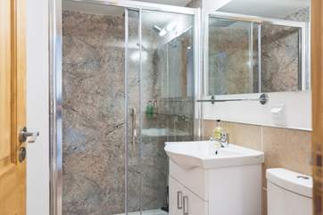 The shower-room is rather fabulous with a double-sized cubicle and large shower rose.