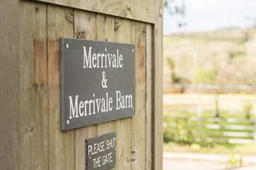Merrivale Barn sits across the cobbled courtyard from the Owners' house Merrivale opposite.
