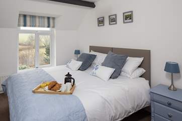 Delightfully comfy and welcoming zip and link bed in bedroom 1. Views over the uninterrupted countryside await you, what a great way to start your day.