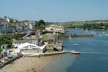 Looking towards the Royal Cornwall Yacht Club from the roof terrace.