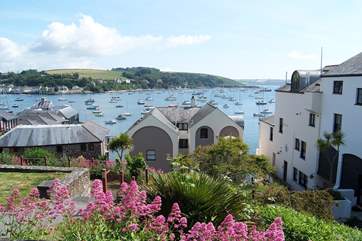 Winchester Gardens above the waterside development has superb views across Falmouth Bay.