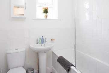Modern and clean family bathroom