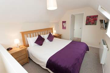 The master bedroom is located on the first floor