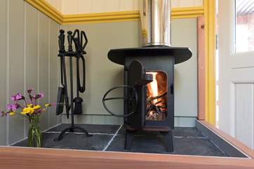 The wood-burner will keep you cosy out-of-season.