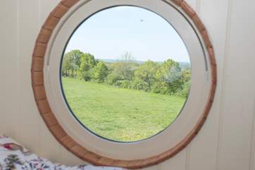 The mezzanine bedroom makes the most of the beautiful view.