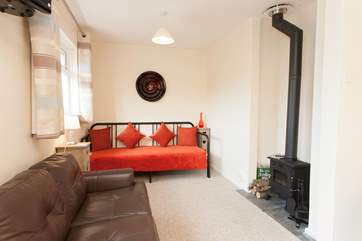 If you're staying in the colder months, you are sure to keep warm by the cosy wood-burner