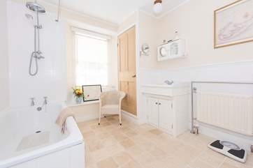 The first floor bathroom.