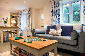 The cottage has a good selection of books and games.