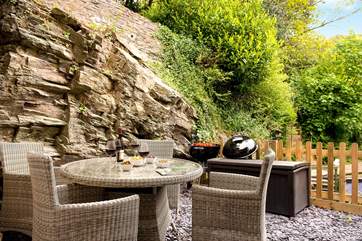 There's a little patio at the back where you can fire up the BBQ