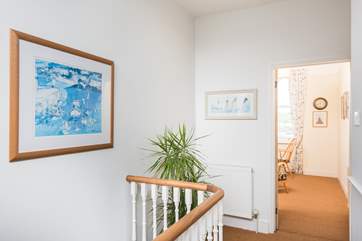 A skylight above the landing lightens up the area.