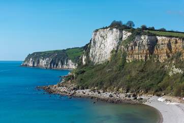 This little beach nestles between Seaton and Beer and is accessible from the South West Coast Path,