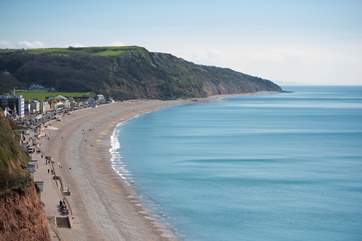 Seaton, a five minute walk, has a mile-long pebble beach.