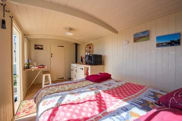 This delightful shepherd's hut is fully equipped with everything you will need.
