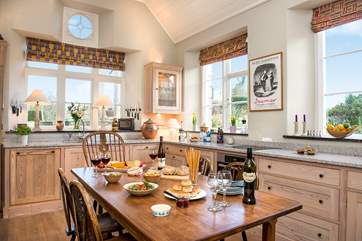Originally the infant classroom, the kitchen is now very much the heart of the home.