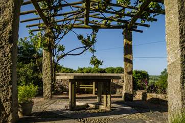 Why not take your meals outside and enjoy the views across the valley?