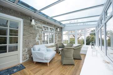 The wonderful conservatory which overlooks the garden.