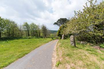 The driveway to Ros an Dinas.