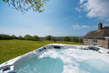 Take in the views from the hot tub.